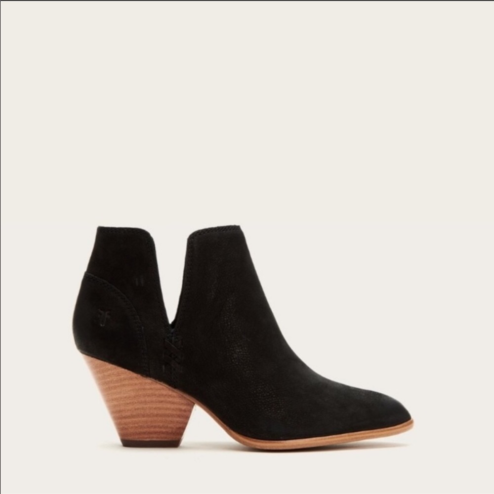 FRYE Reina Cut Out Ankle Bootie Black Size 7.5